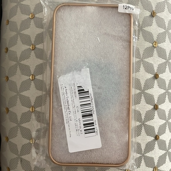 Apple iPhone 12 matte gold rubbery PU cover case with easy hold handle 12 pro - Picture 2 of 7